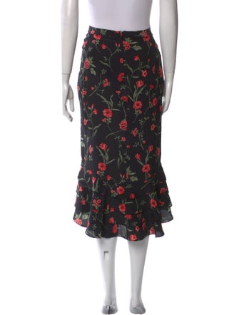 Michael Kors Collection Silk Midi Length Skirt