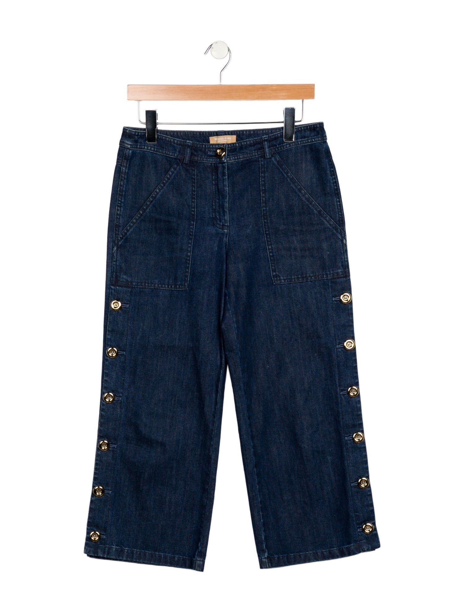Michael Kors Collection High-Rise Wide Leg Jeans