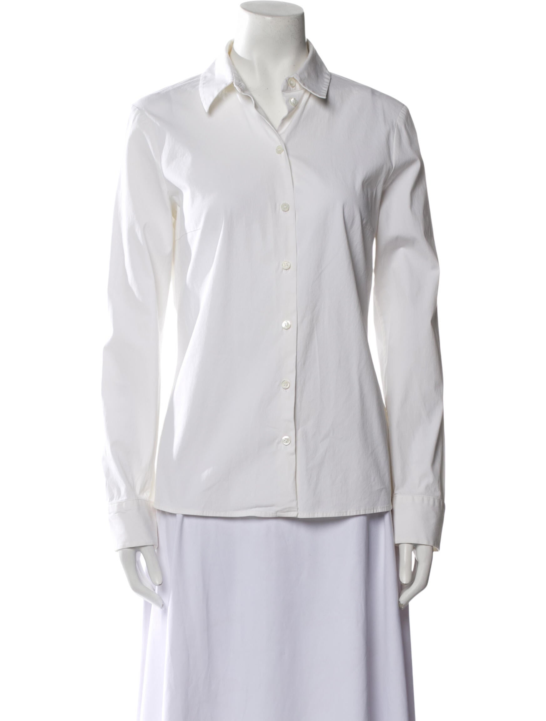 Michael Kors Collection Long Sleeve Button-Up Top
