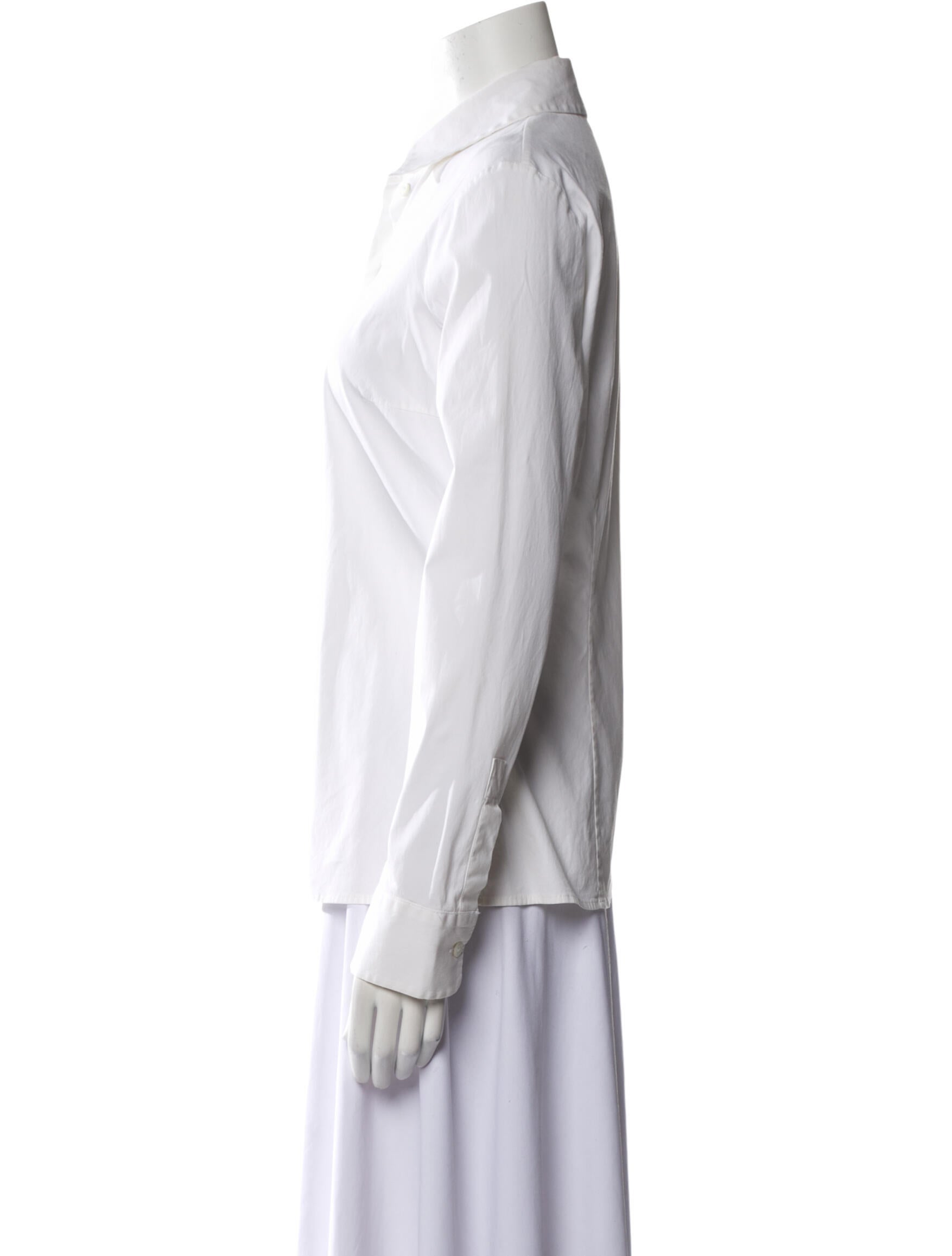 Michael Kors Collection Long Sleeve Button-Up Top