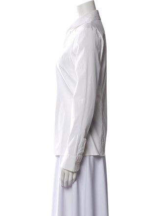 Michael Kors Collection Long Sleeve Button-Up Top