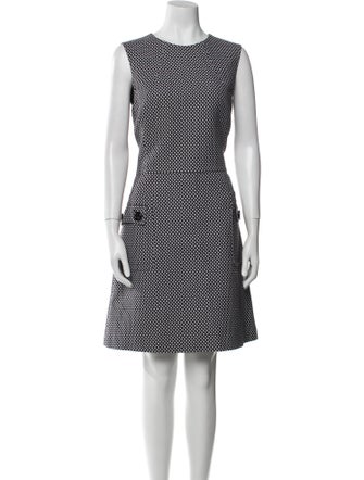 Michael Kors Collection Polka Dot Print Knee-Length Dress