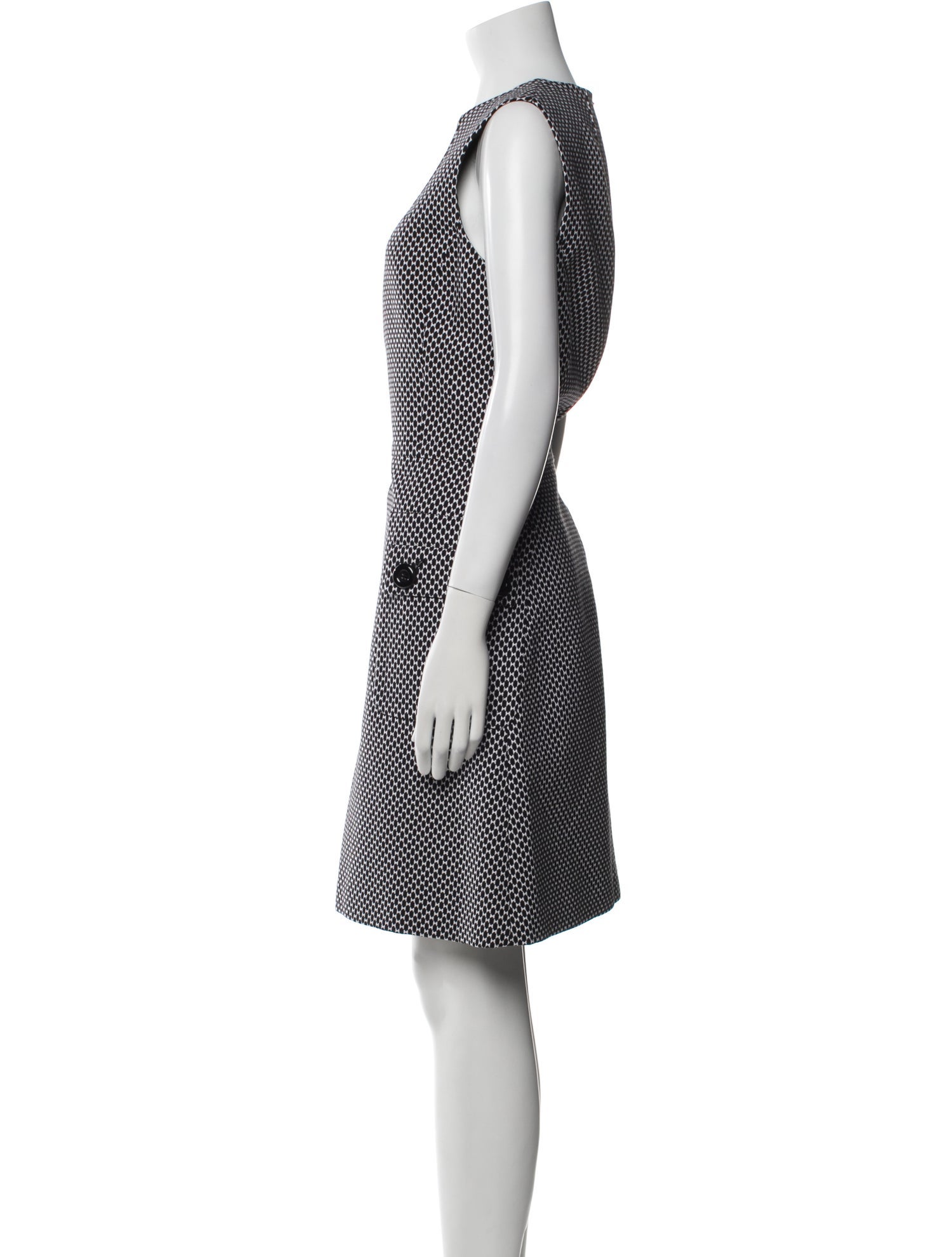 Michael Kors Collection Polka Dot Print Knee-Length Dress