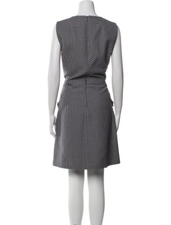 Michael Kors Collection Polka Dot Print Knee-Length Dress