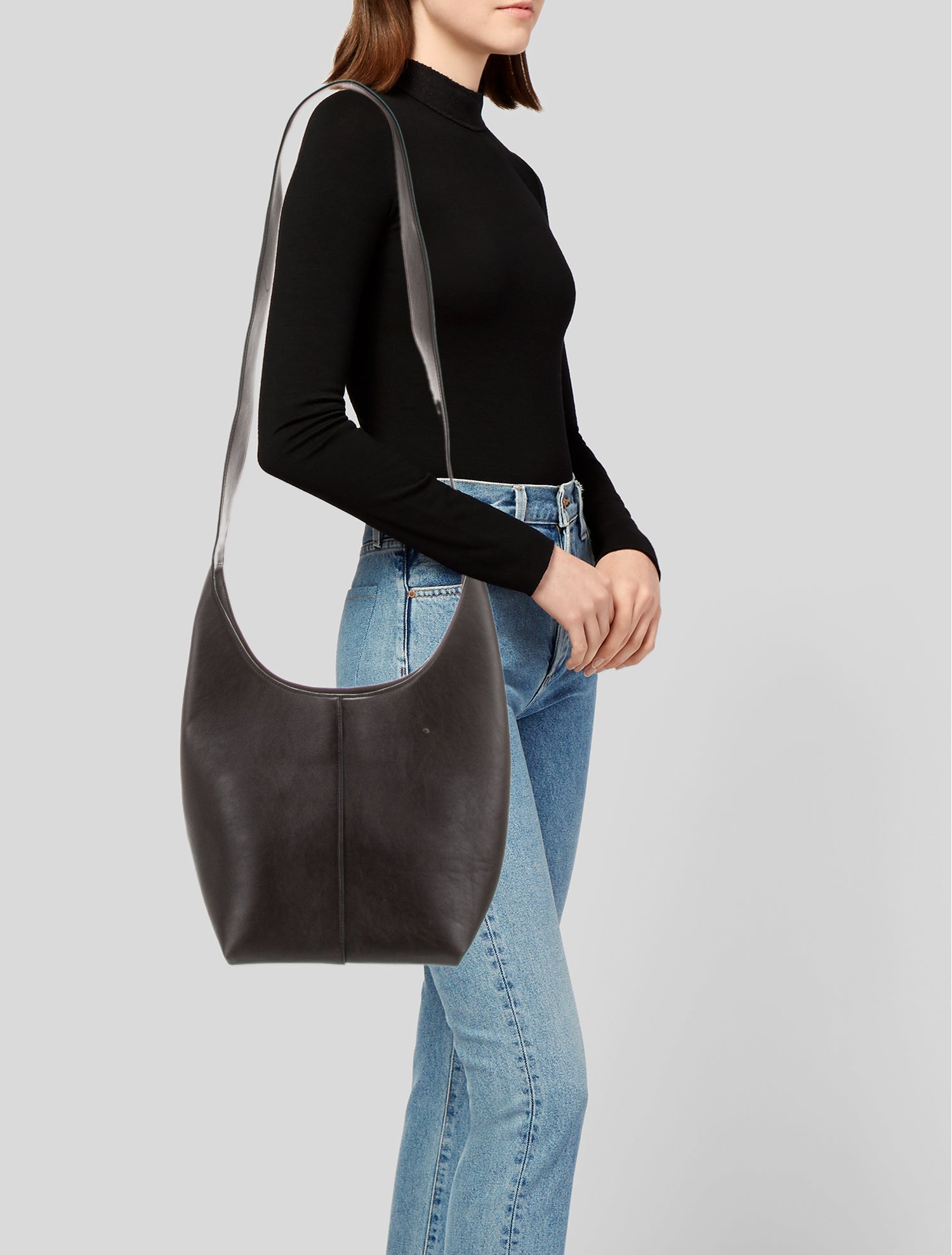 Michael Kors Collection Leather Bucket Bag