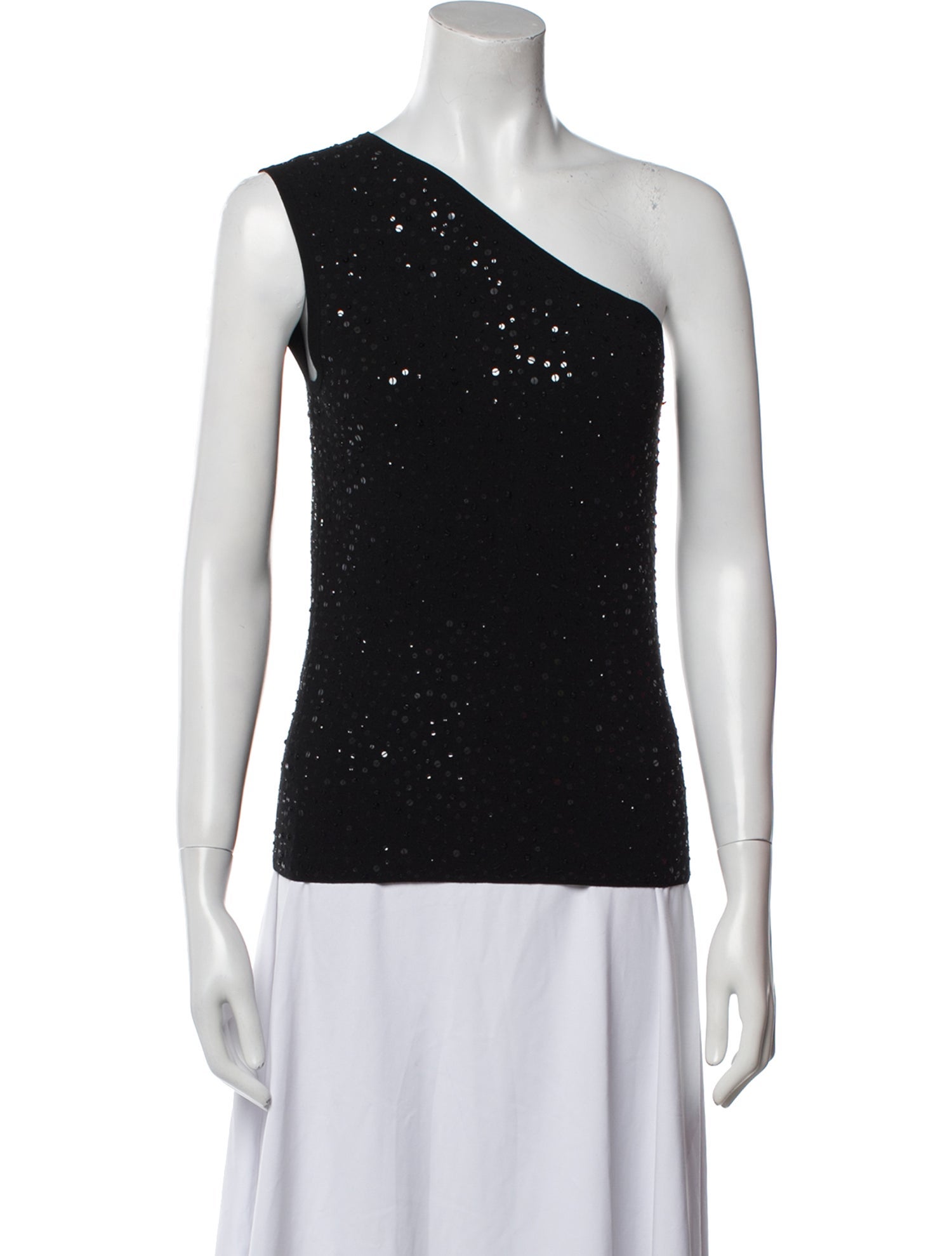 Michael Kors Collection One-Shoulder Sleeveless Top