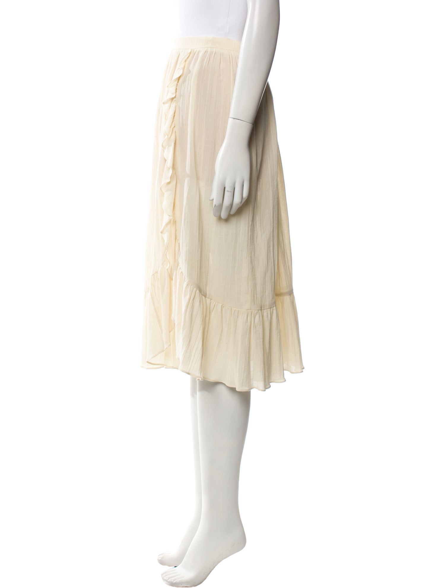 Michael Kors Collection Ruffle Embellishment Knee-Length Skirt