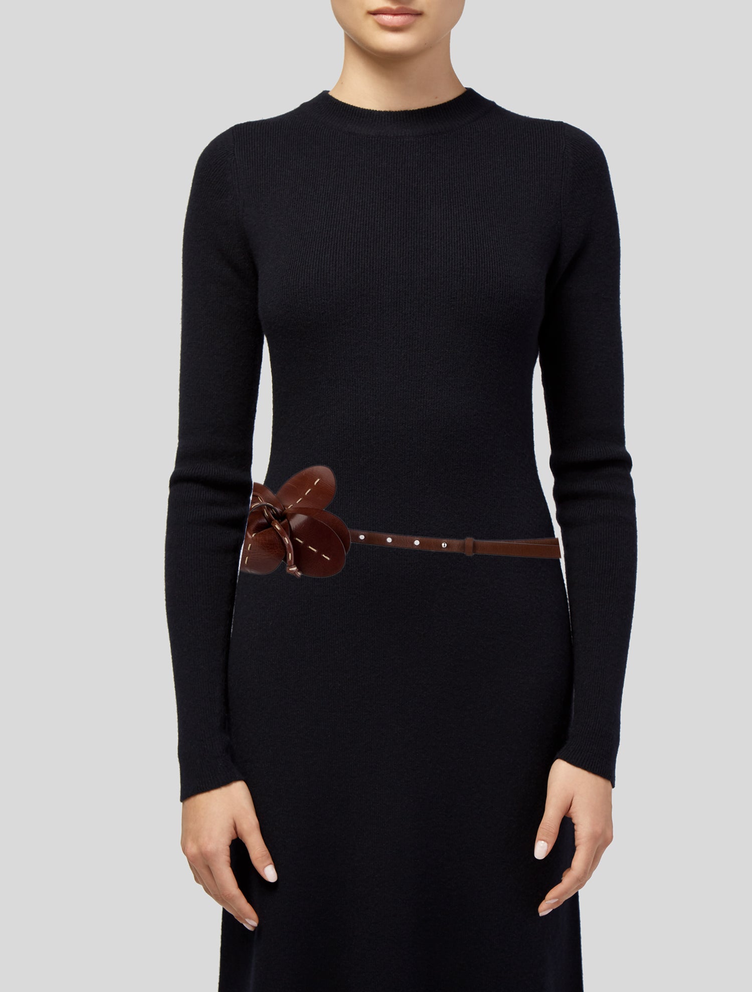 Michael Kors Collection Skinny Leather Waist Belt