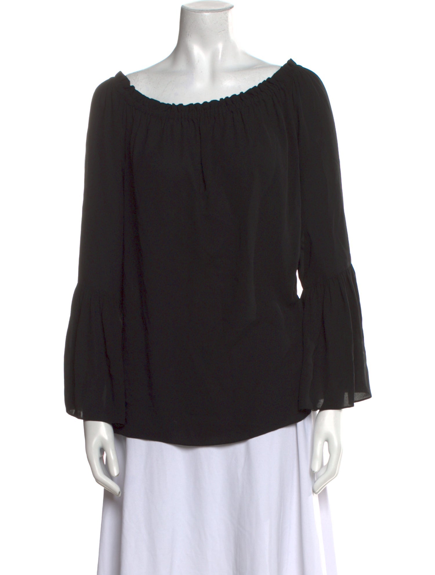 Michael Kors Collection Silk Scoop Neck Blouse