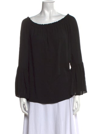 Michael Kors Collection Silk Scoop Neck Blouse