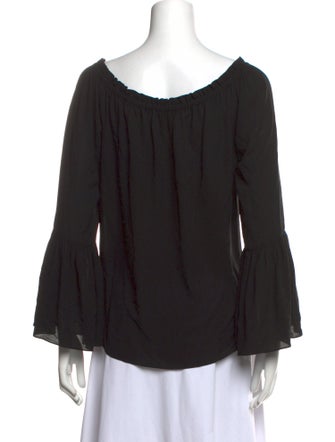 Michael Kors Collection Silk Scoop Neck Blouse