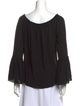 Michael Kors Collection Silk Scoop Neck Blouse