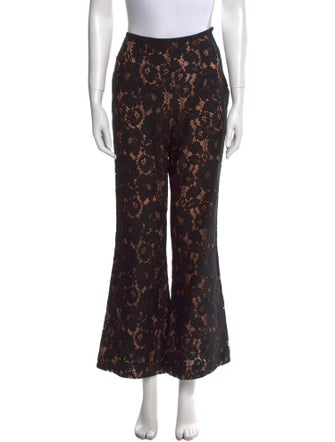 Michael Kors Collection Lace Pattern Wide Leg Pants