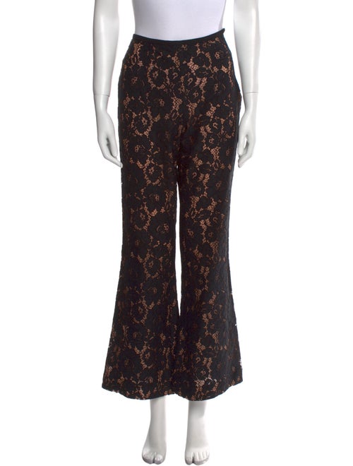 Michael Kors Collection Lace Pattern Wide Leg Pants