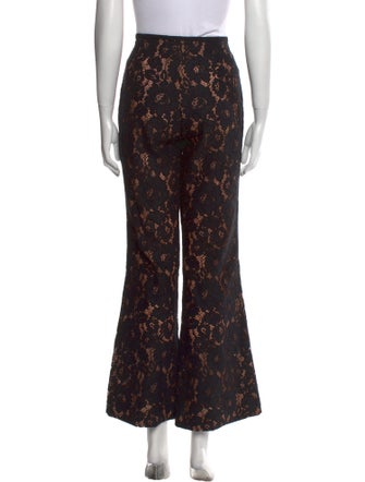 Michael Kors Collection Lace Pattern Wide Leg Pants