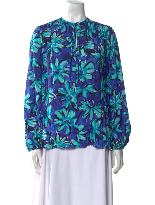 Michael Kors Collection Silk Floral Print Blouse