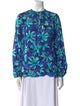 Michael Kors Collection Silk Floral Print Blouse