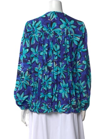 Michael Kors Collection Silk Floral Print Blouse