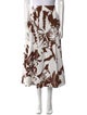 Michael Kors Collection Floral Print Midi Length Skirt