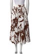 Michael Kors Collection Floral Print Midi Length Skirt