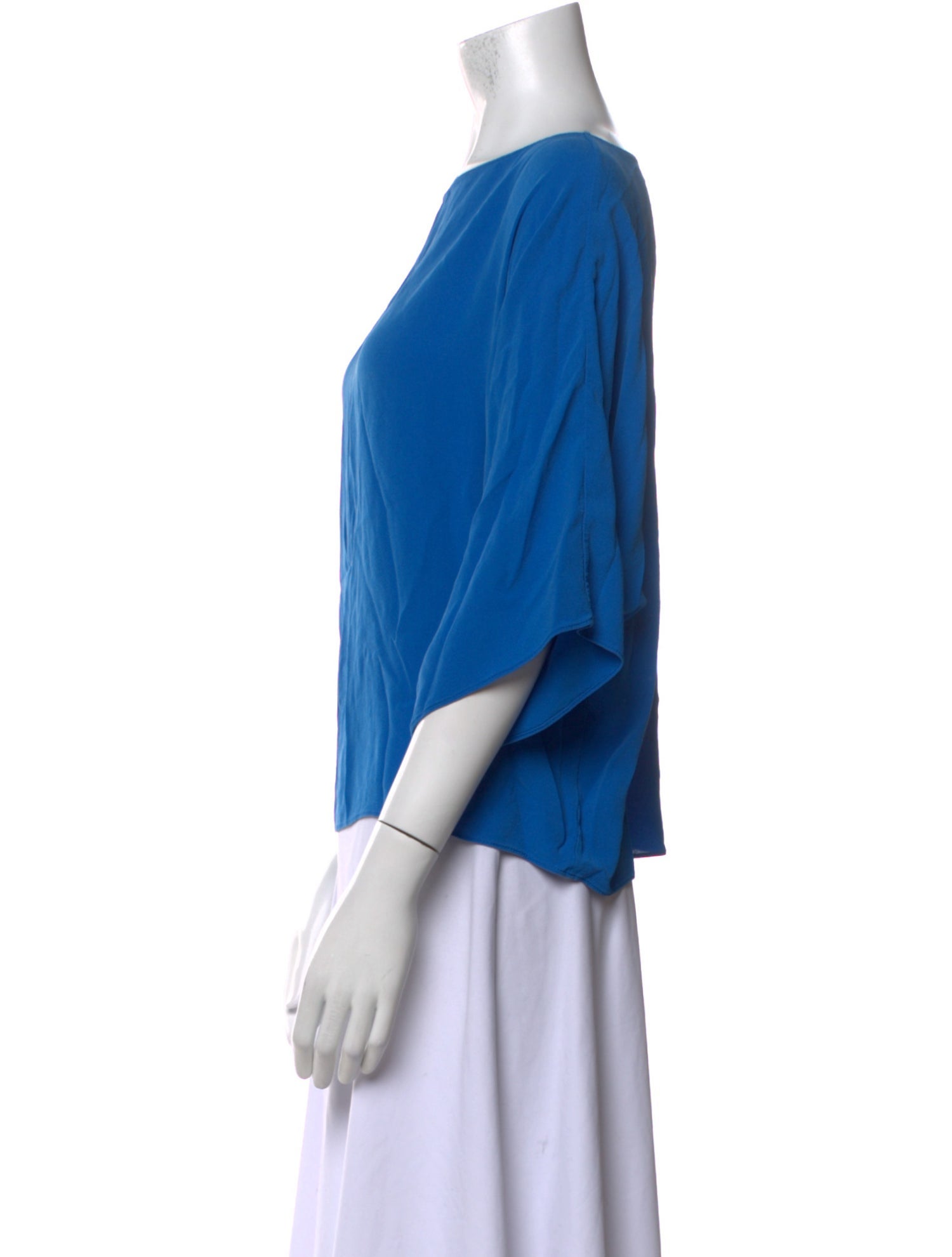 Michael Kors Collection Silk Bateau Neckline Blouse