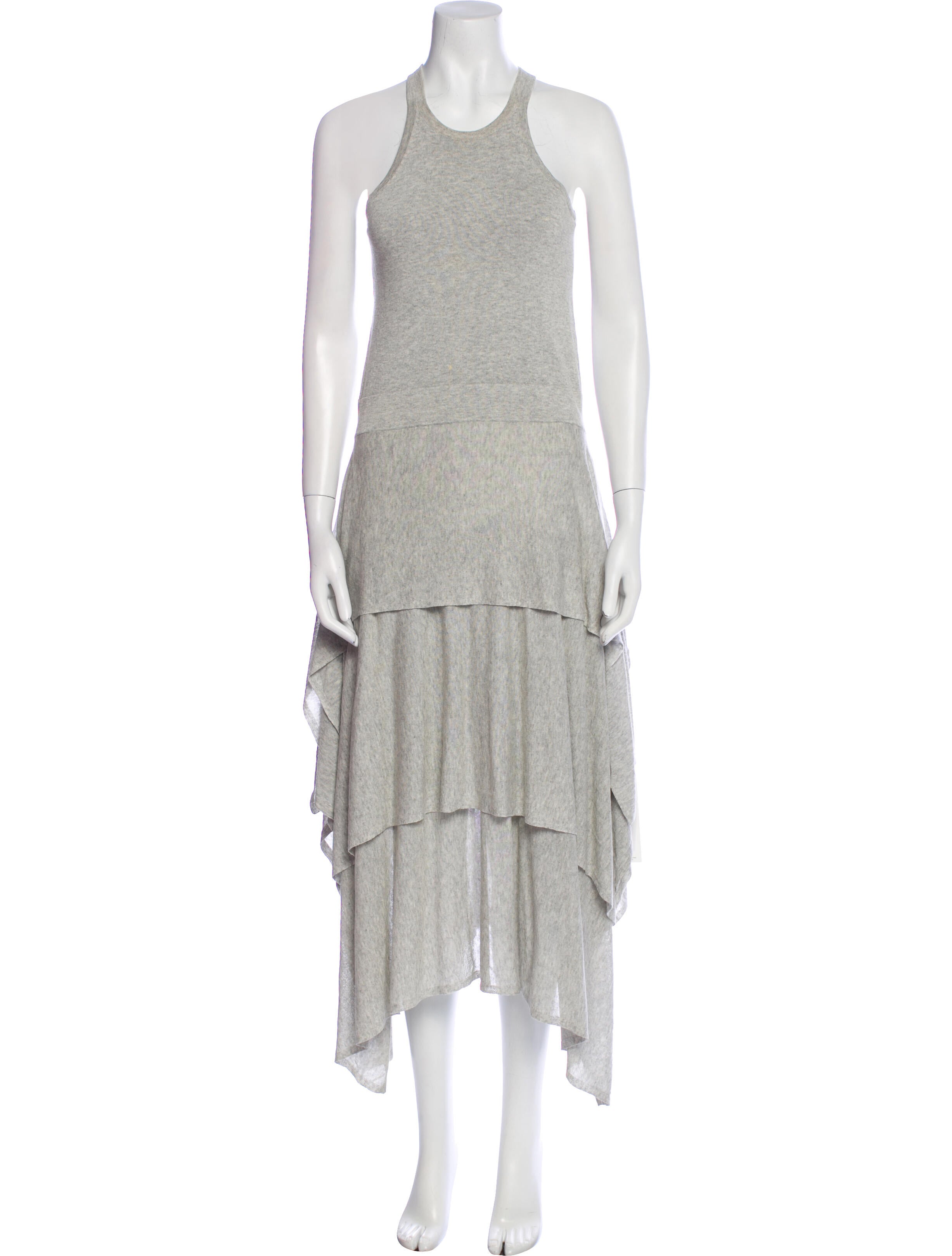 Michael Kors Collection Scoop Neck Midi Length Dress