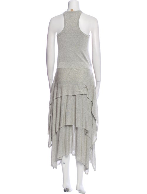 Michael Kors Collection Scoop Neck Midi Length Dress