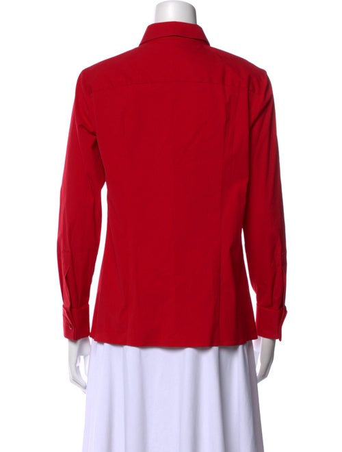 Michael Kors Collection Long Sleeve Button-Up Top