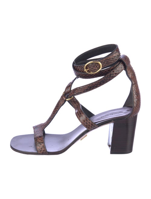 Michael Kors Collection Snakeskin Animal Print Gladiator Sandals