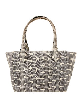 Michael Kors Collection Embossed Leather Top Handle Bag