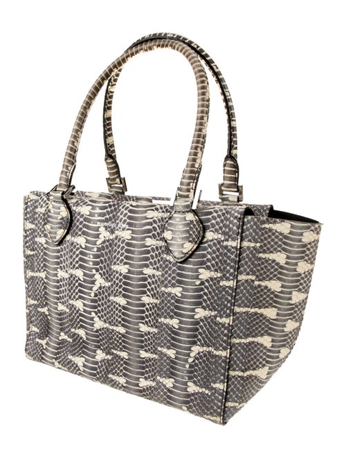 Michael Kors Collection Embossed Leather Top Handle Bag