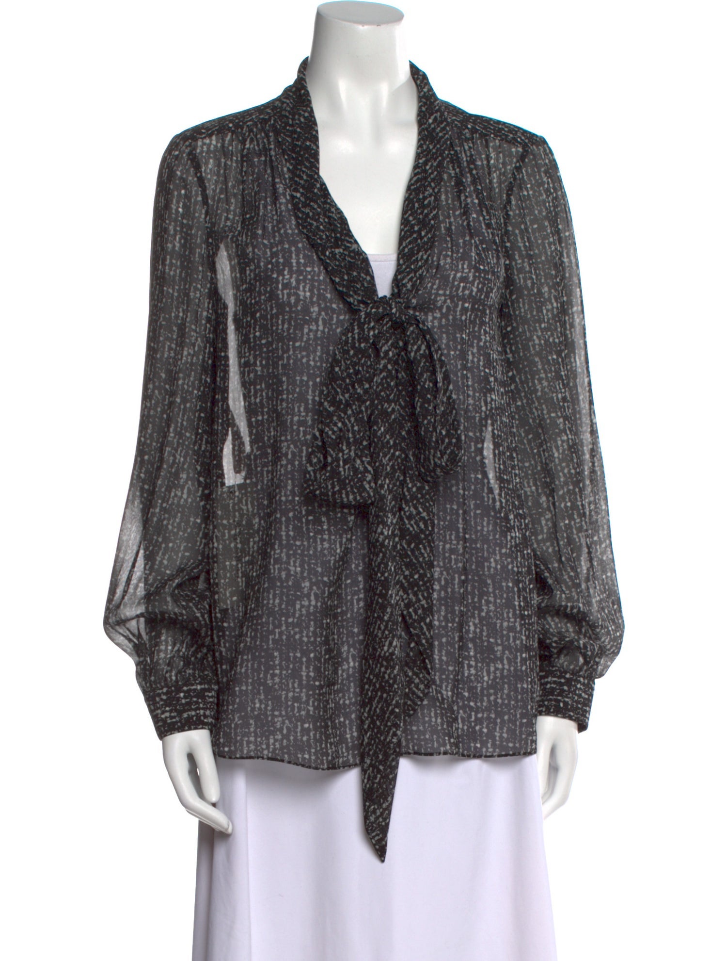 Michael Kors Collection Silk Animal Print Blouse