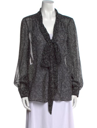 Michael Kors Collection Silk Animal Print Blouse