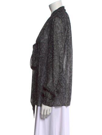 Michael Kors Collection Silk Animal Print Blouse