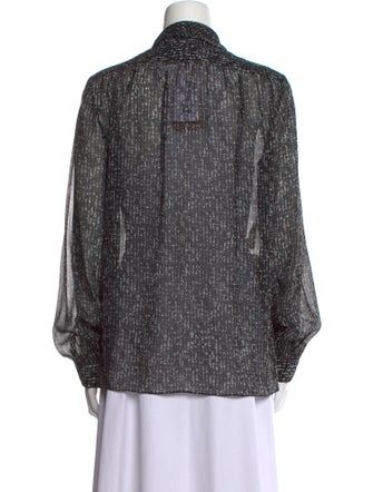 Michael Kors Collection Silk Animal Print Blouse