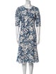 Michael Kors Collection Silk Midi Length Dress