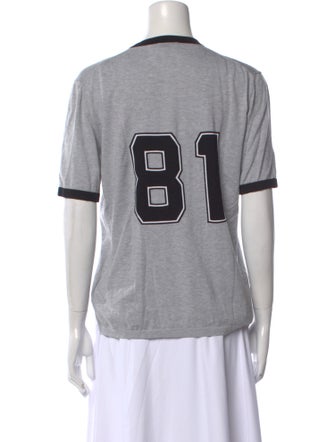 Michael Kors Collection Graphic Print Crew Neck T-Shirt