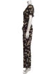 Michael Kors Collection Silk Floral Print Jumpsuit