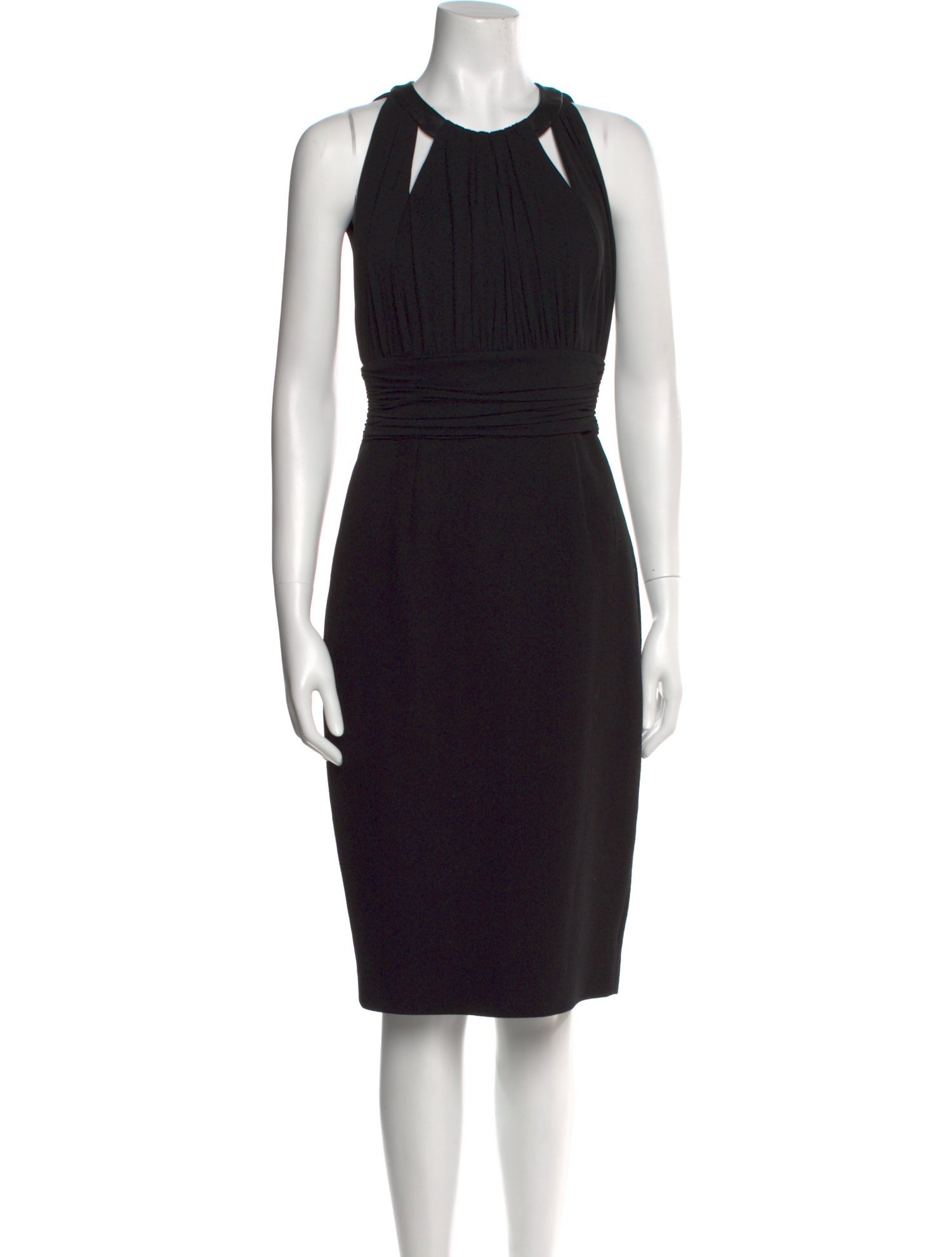 Michael Kors Collection Virgin Wool Midi Length Dress