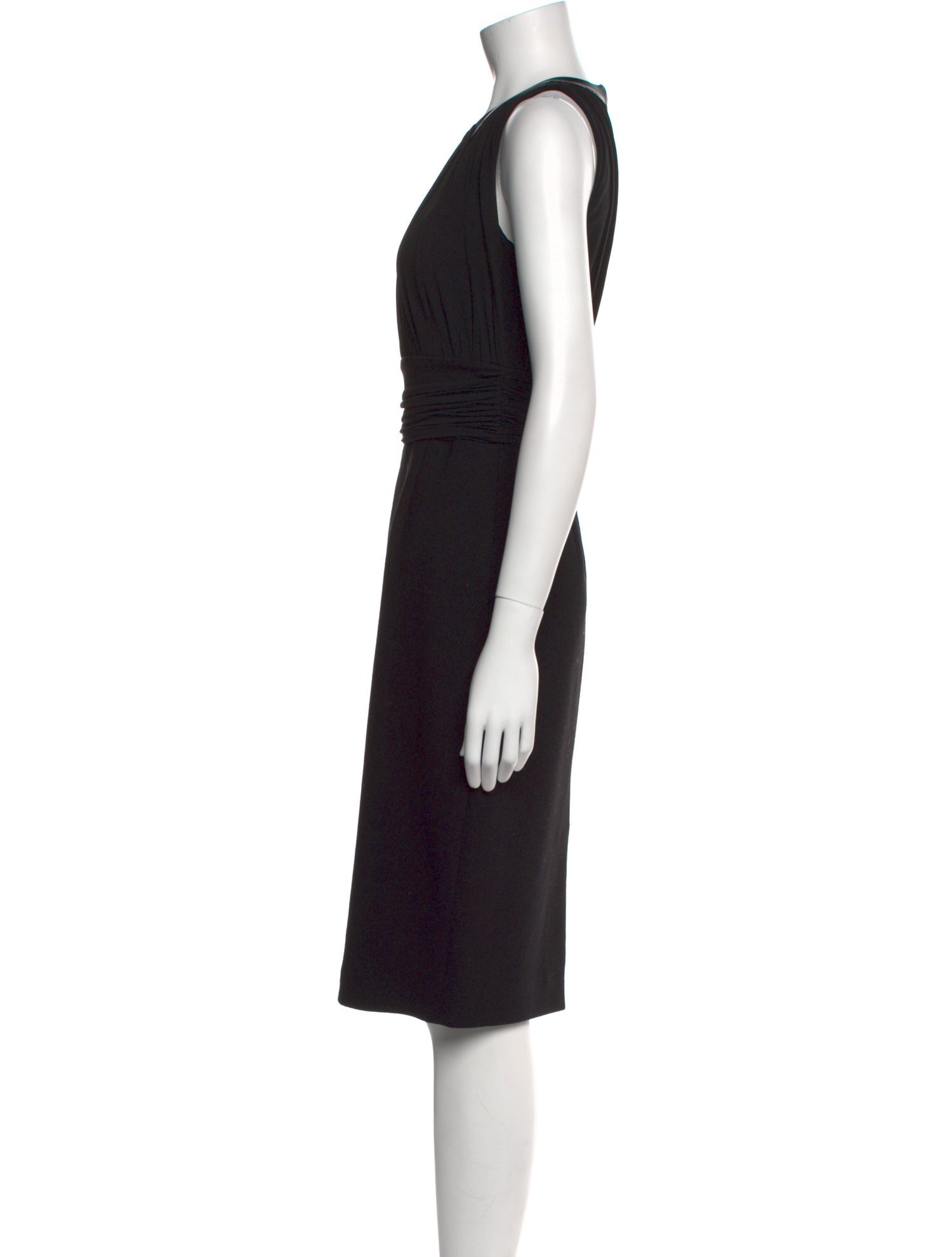 Michael Kors Collection Virgin Wool Midi Length Dress