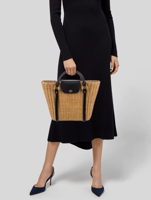 Michael Kors Collection Rattan Top Handle Bag