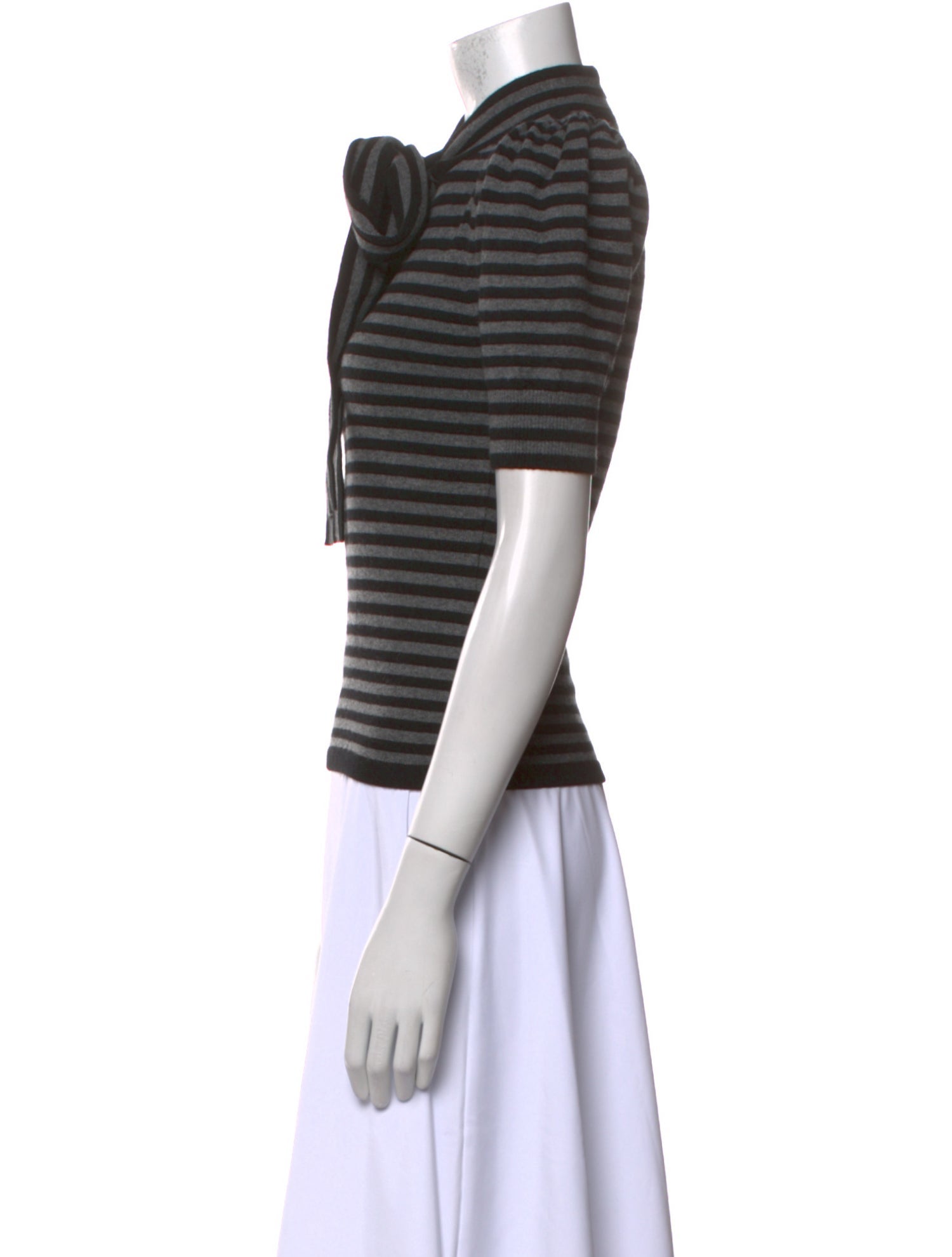 Michael Kors Collection Striped Mock Neck Polo