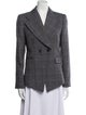 Michael Kors Collection Wool Plaid Print Blazer