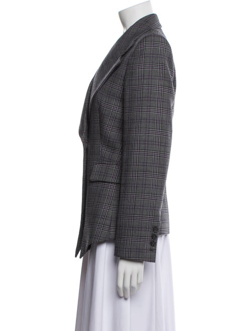 Michael Kors Collection Wool Plaid Print Blazer