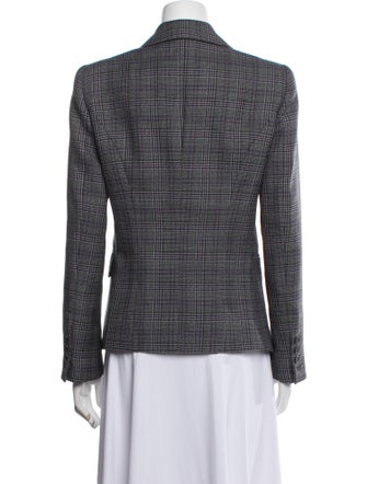 Michael Kors Collection Wool Plaid Print Blazer