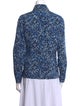 Michael Kors Collection Floral Print Long Sleeve Button-Up Top