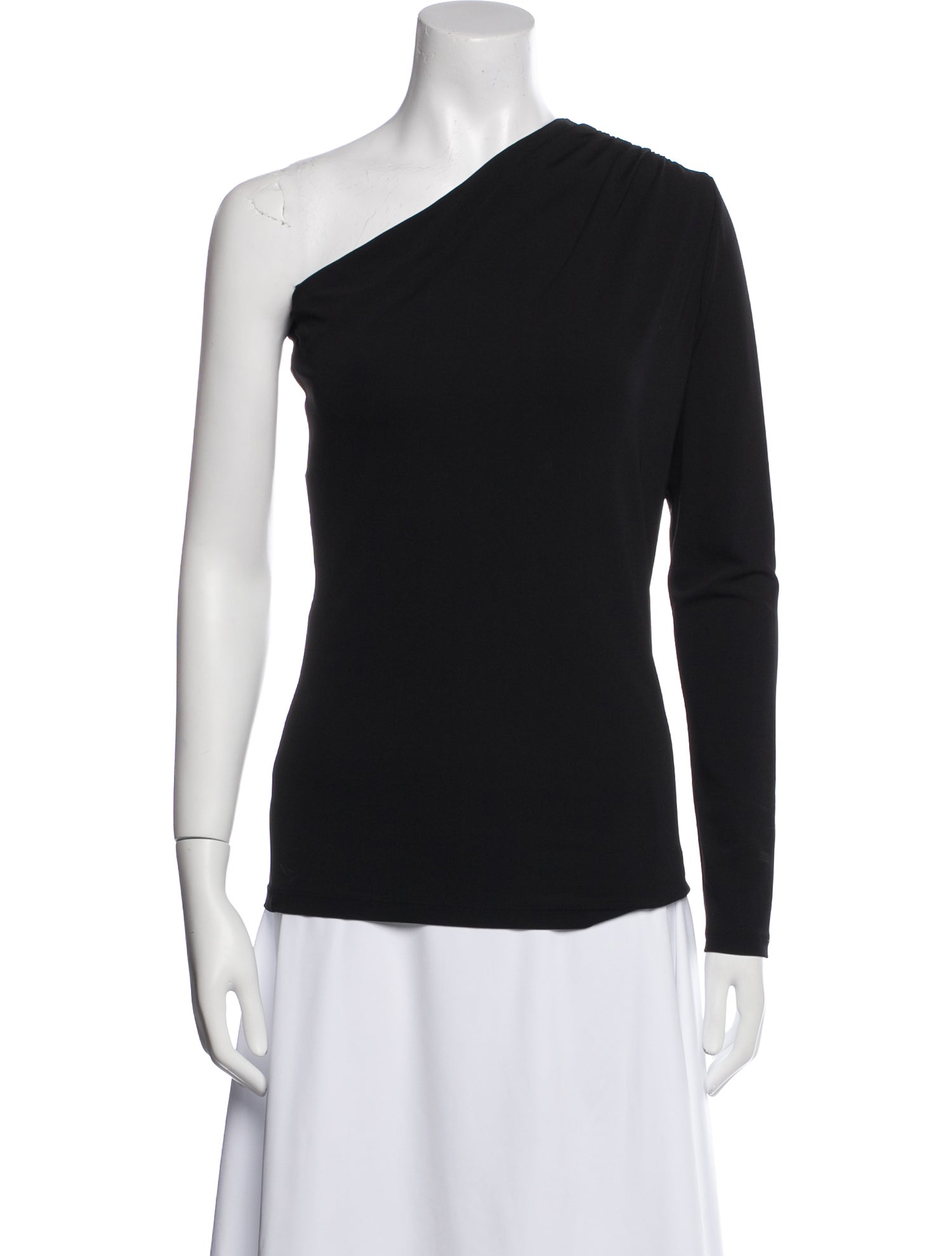 Michael Kors Collection One-Shoulder Long Sleeve Top