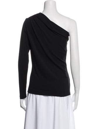 Michael Kors Collection One-Shoulder Long Sleeve Top