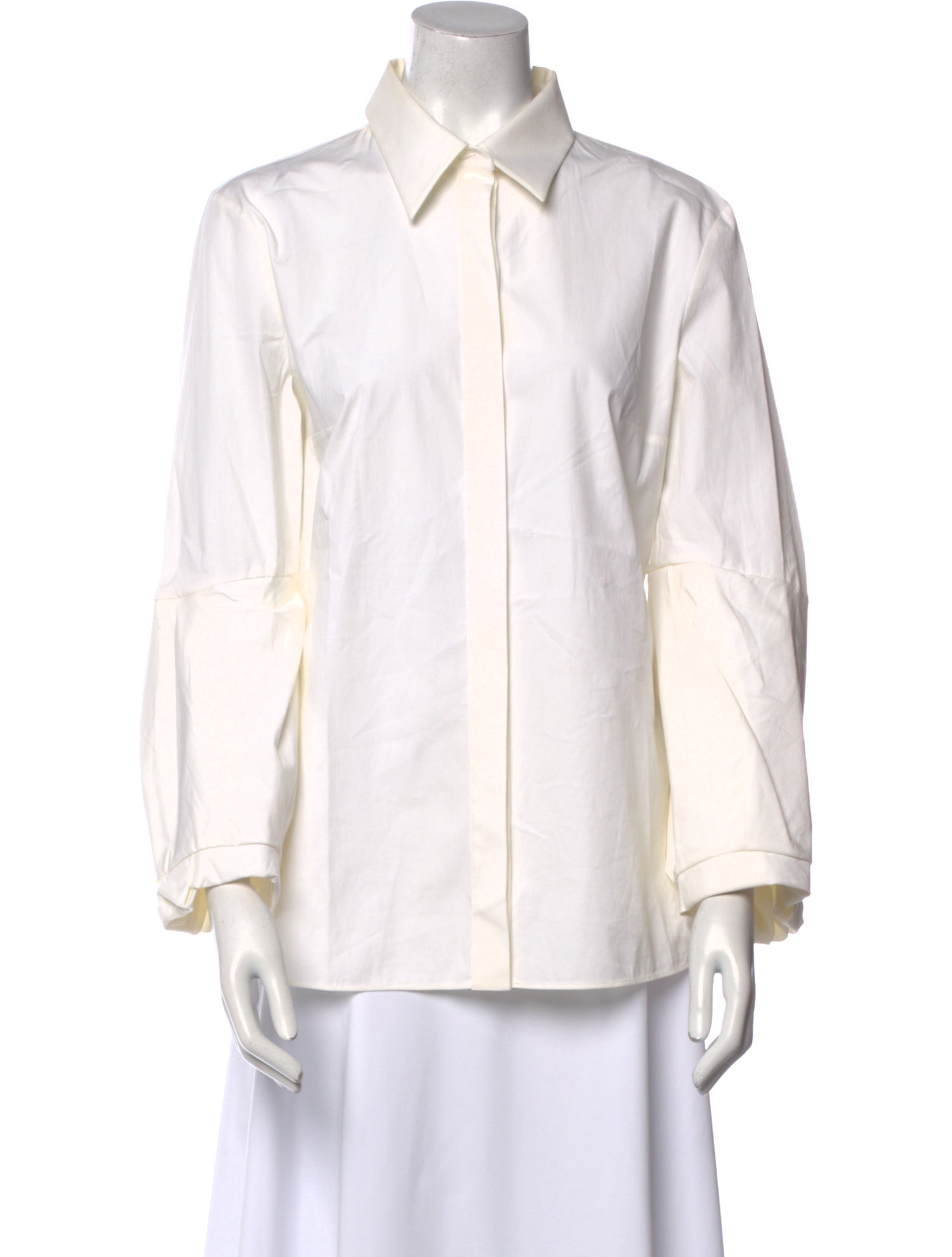 Michael Kors Collection Long Sleeve Button-Up Top