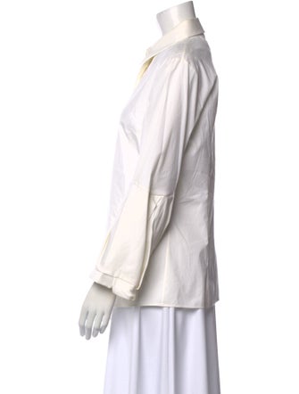 Michael Kors Collection Long Sleeve Button-Up Top